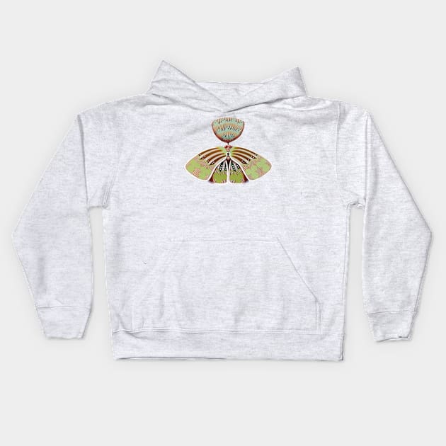 Clubs butterfly Kids Hoodie by federicocortese